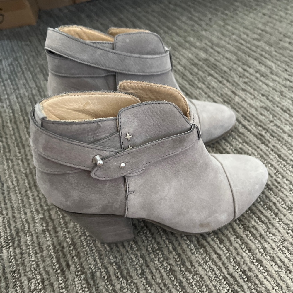 Rag & Bone gray harrow ankle bootie